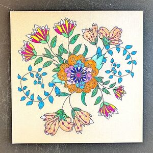 Floral Art Print with Vibrant Colors